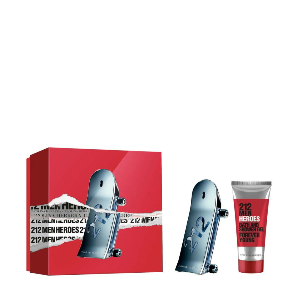 Carolina Herrera Set Carolina Herrera: 212 Heroes – Eau de Toilette for Men, 90 ml + 212 Heroes, Shower Gel, For All Skin…