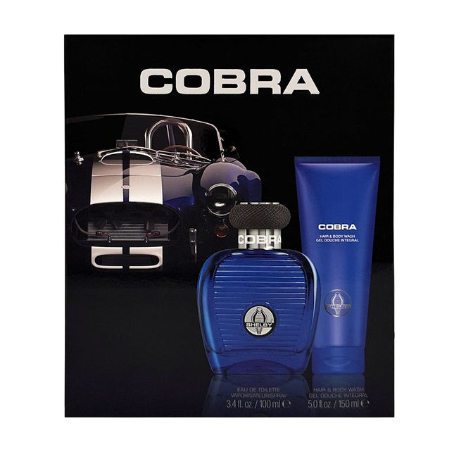 Carroll Shelby Set Carroll Shelby: Blue Cobra – Eau de Toilette for Men, 100 ml + Blue Cobra, Shower Gel & Shampoo 2-in-1,…