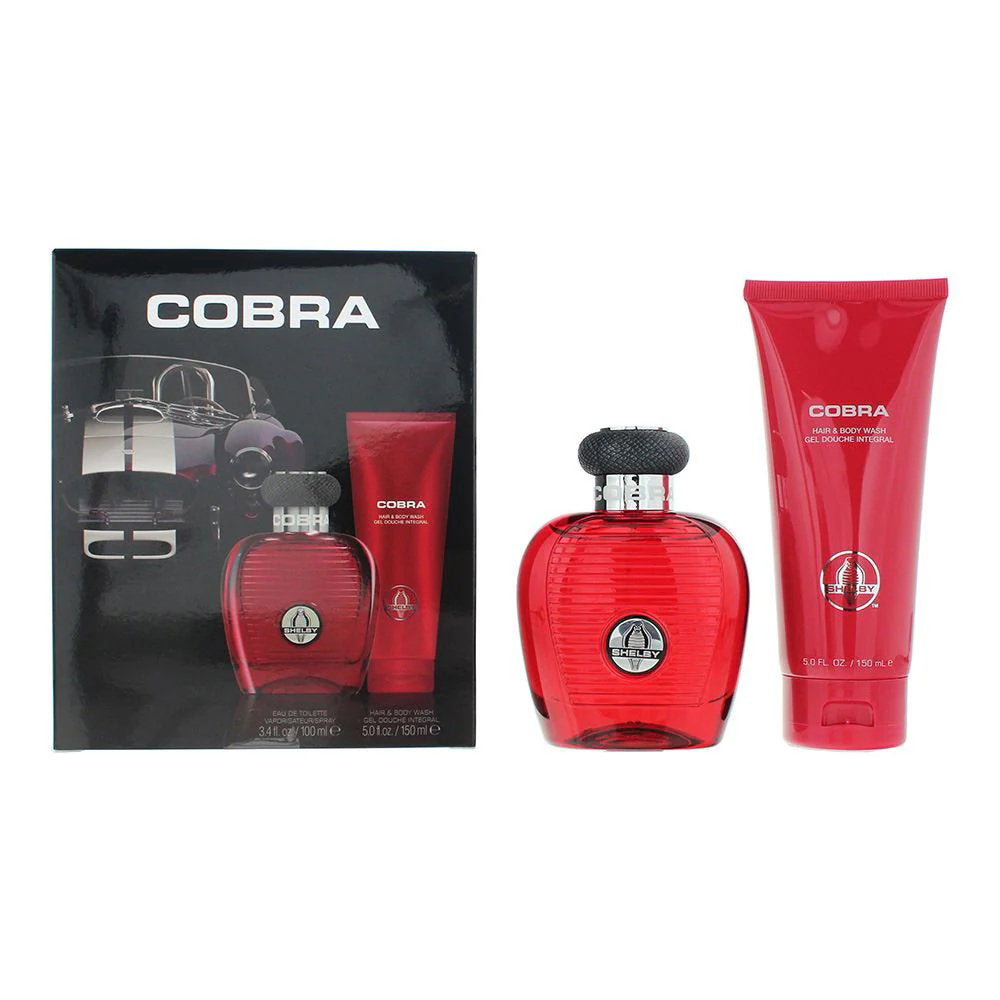 Carroll Shelby Set Carroll Shelby: Red Cobra – Shower Gel & Shampoo 2-in-1 for Men, 150 ml + Red Cobra, Eau de Toilette,…