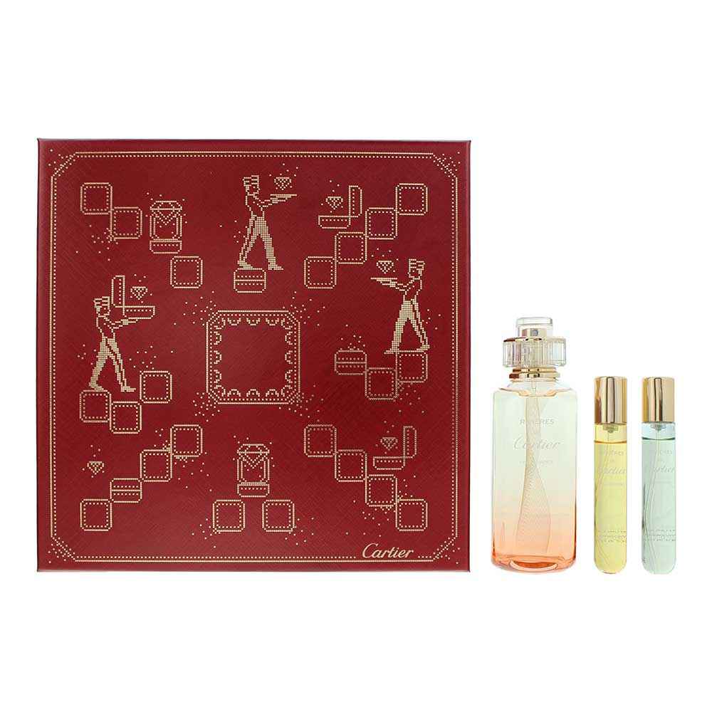 Cartier Set Cartier: Rivieres de Cartier Insouciance – Eau de Toilette Unisex, 100 ml + Rivieres de Cartier Luxuriance, 10 ml + Allegresse, 10 ml