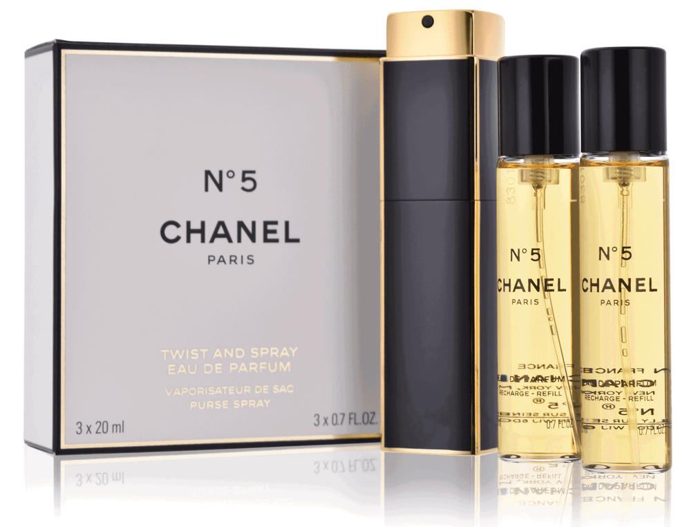 Chanel Set Chanel: Chanel N°5 – Eau de Parfum for Women, Refillable, 20 ml + Set Duo, Chanel N°5, Refill, 2 pcs, 20 ml