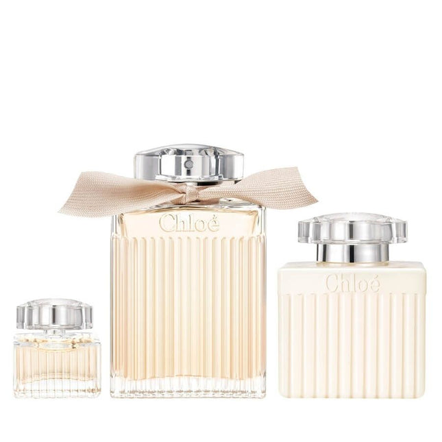 Chloe Set Chloe: Chloe – Eau de Parfum for Women, Refillable, 100 ml + Chloe, 5 ml Miniature + Chloe, Body Lotion, All Over…