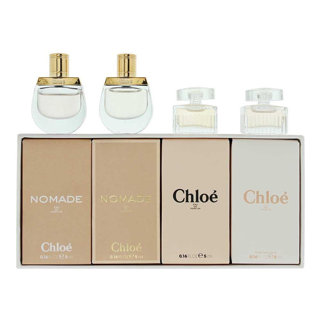 Chloe Set Chloe: Signature – Eau de Toilette for Women, 5 ml Miniature + Nomade, 5 ml Miniature + Nomade Nuit D'Egypte, 5…
