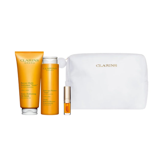Clarins Set Clarins: Aroma – Essential Oils Unisex, Hydrating, Body Oil, 200 ml + Aroma, Shower Gel, All Over The Body, 200…