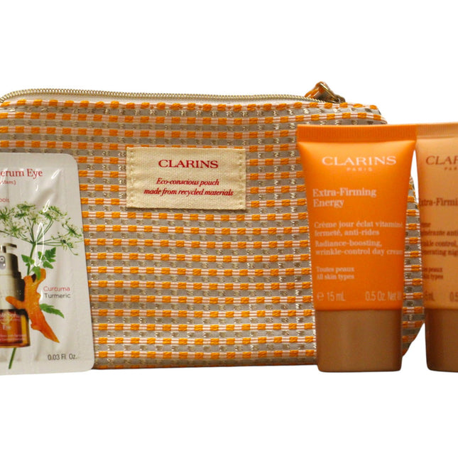Clarins Set Clarins: Double Eye Anti-Ageing – Eye Serum Unisex, 0.9 ml Sample + Extra-Firming Energy, Anti-Wrinkle, Day,…