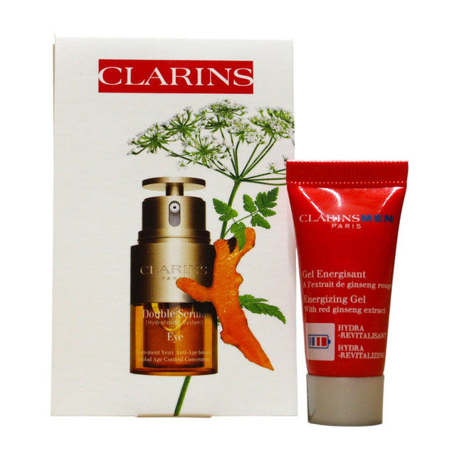 Clarins Set Clarins: Men Energising Day & Night – Gel Unisex, For Face, 5 ml Miniature + Double Eye, Anti-Ageing, Eye…