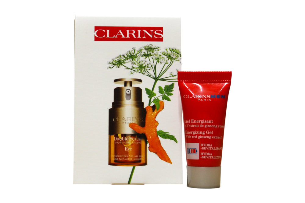 Clarins Set Clarins: Men Energising Day & Night – Gel Unisex, For Face, 5 ml Miniature + Double Eye, Anti-Ageing, Eye…