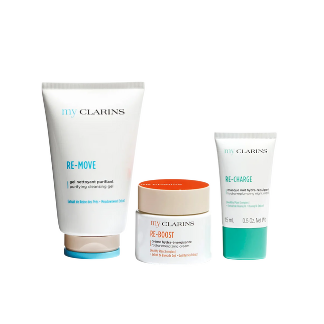 Clarins Set Clarins: My Clarins Re-Boost Hydrating Energizing Morning – Cream for Women, For Face, 50 ml + My Clarins…