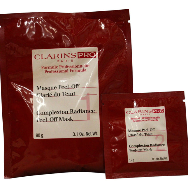 Clarins Set Clarins: Pro Complexion Radiance Bright – Peel-Off Mask for Women, Evening, Face, 20 pcs, 5.2 g + Pro…