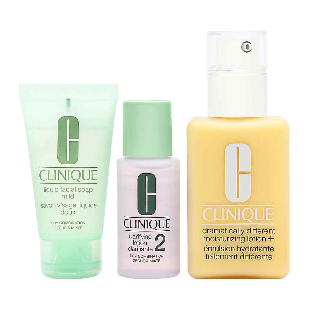 Clinique Great Skin Start Here 3 Step Set Clinique: Dramatically Different Lotion+ for Women, Fragrance Free, Moisturizing, Day & Night, Lotion, For Face, 125 ml + Clinique, Cleansing, Liquid Soap, For Face, 30 ml +…