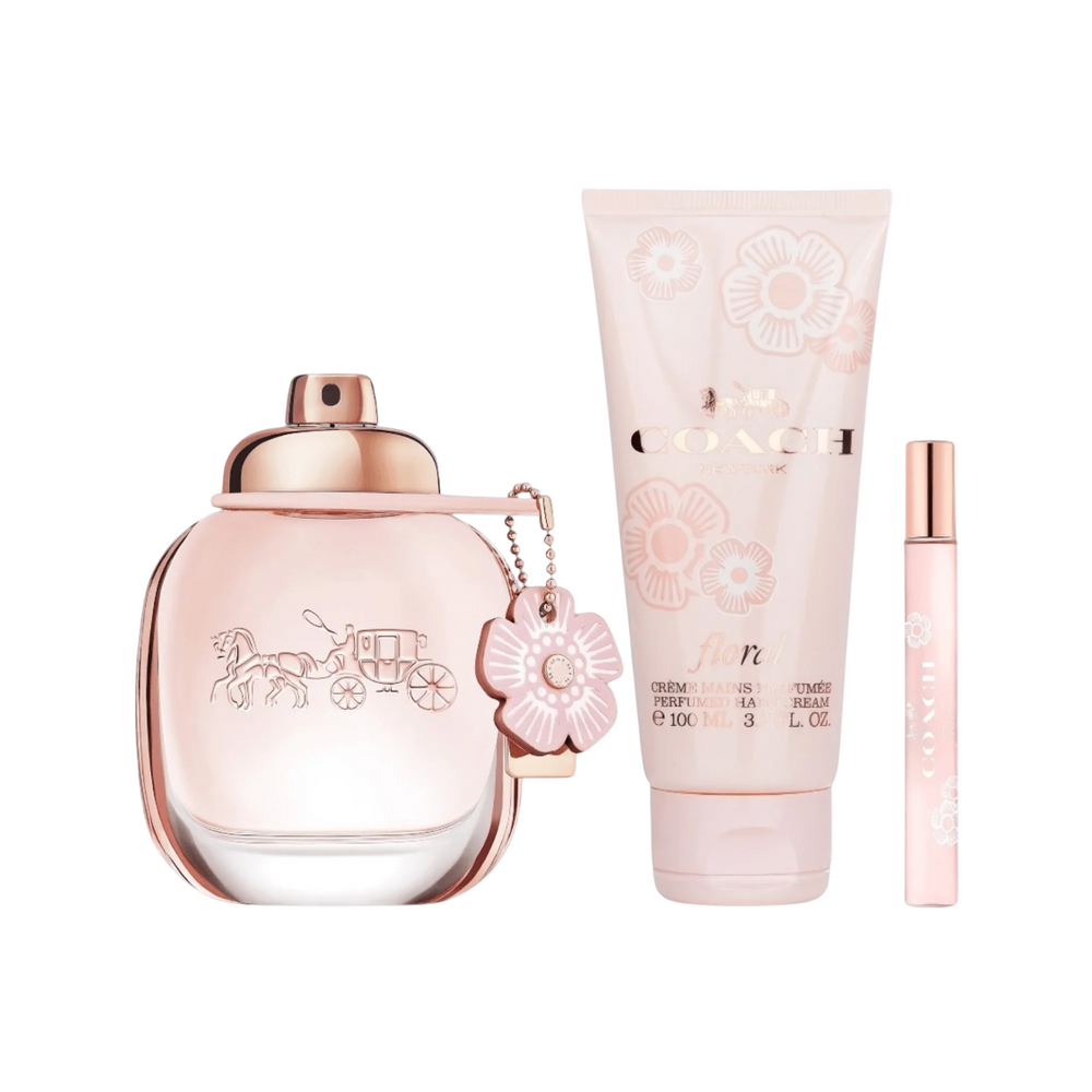 Coach Set Coach: Floral – Eau de Parfum for Women, 90 ml + Floral, 7.5 ml + Floral, Body Lotion, All Over The Body, 100 ml