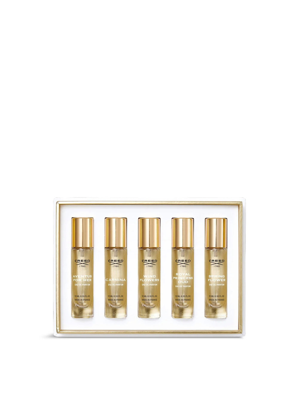 Creed Set Creed: Wind Flowers – Eau de Parfum for Women, 10 ml + Royal Princess Oud, 10 ml + Carmina, 10 ml + Aventus, 10…