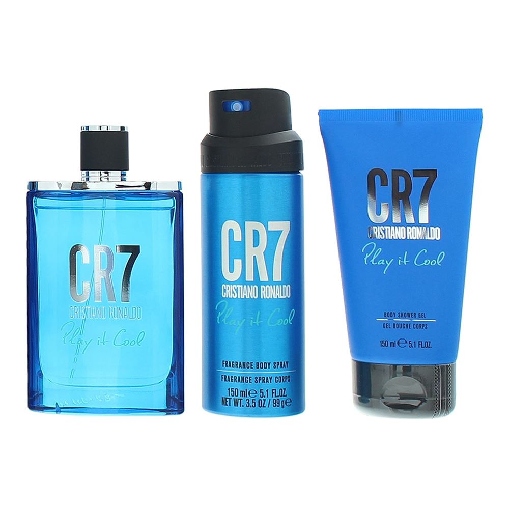 Cristiano Ronaldo Set Cristiano Ronaldo: CR7 Play It Cool – Eau de Toilette for Men, 100 ml + CR7 Play It Cool, Scented…