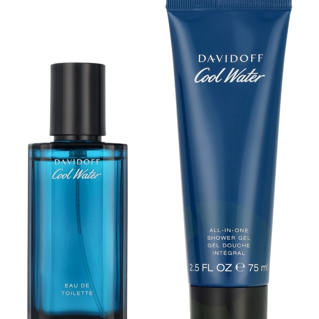 Davidoff Set Davidoff: Cool Water – Eau de Toilette for Men, 40 ml + Cool Water, Shower Gel, 75 ml