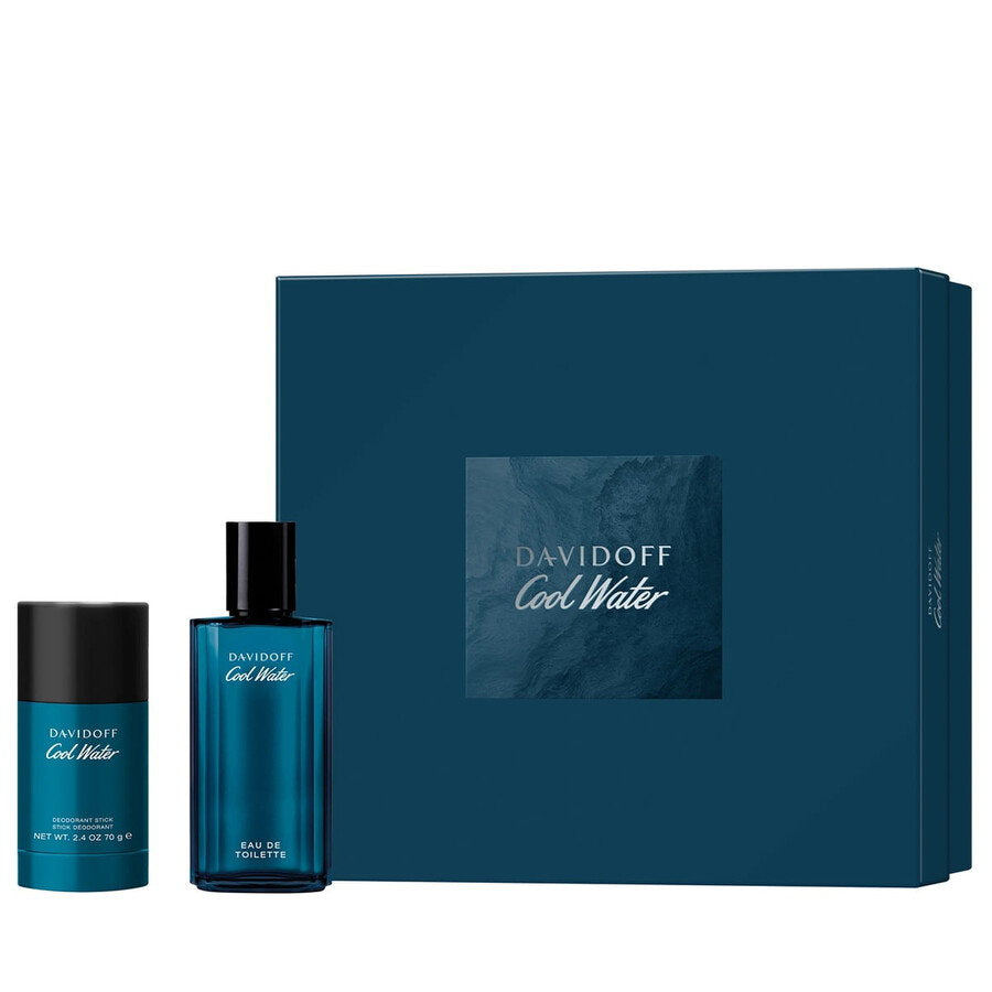 Davidoff Set Davidoff: Cool Water – Eau de Toilette for Men, 75 ml + Cool Water, 24h Protection, Deodorant Stick, 75 g