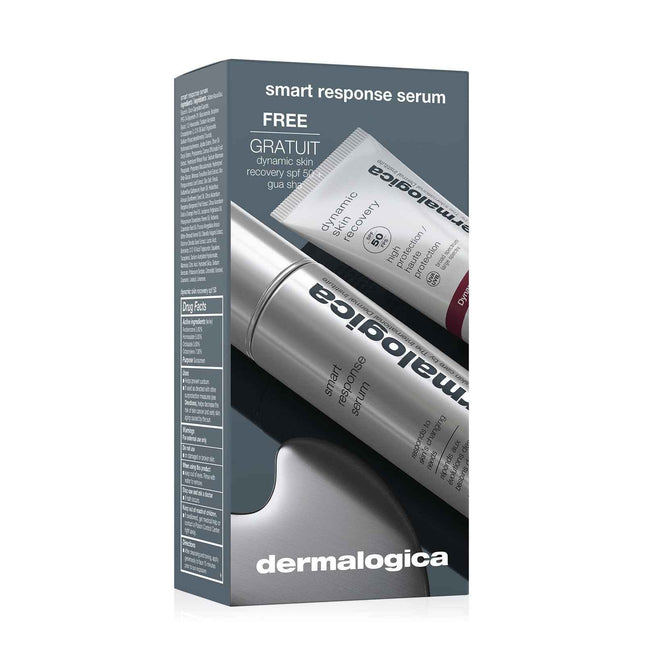 Dermalogica Set Dermalogica: Smart Response Paraben-Free Smoothes/Firms & Hydrates Day – Serum for Women, For Face, 30 ml + Dynamic Skin, Hydrating, Cream, For Face, SPF 50, 7 ml + Gua Sha, Lifting, Face Massage Stone