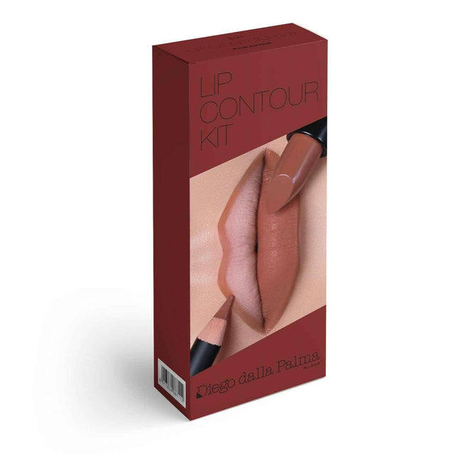 Diego Dalla Palma Set Diego Dalla Palma: The Lipstick for Women, Cream Lipstick, 503, Caramello, 4 g + Matita, Contour, Lip Liner, 503, Raw Sienna, 1.1 g