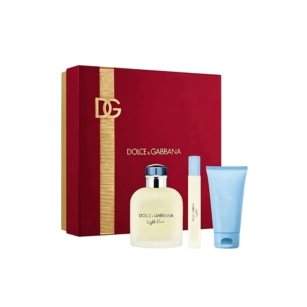 Dolce & Gabbana Set Dolce & Gabbana: Light Blue – Eau de Toilette for Men, 125 ml + Light Blue, 5 ml Miniature + Light…
