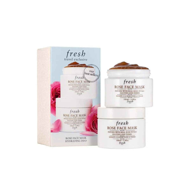 Fresh Set Duo Fresh Rose Soothing & Toning – Cream Mask for Women, For Face, 2 pcs, 100 ml