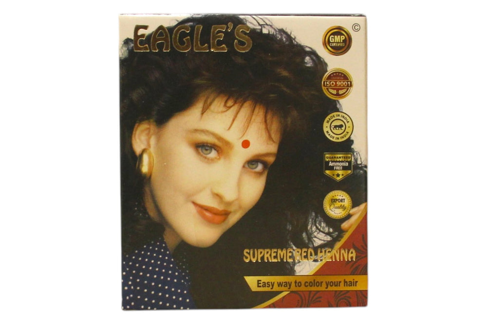 Eagles Set Eagles Henna Hair Color – Permanent Hair Dye for Women, Bright Red, 6 pcs, 10 g