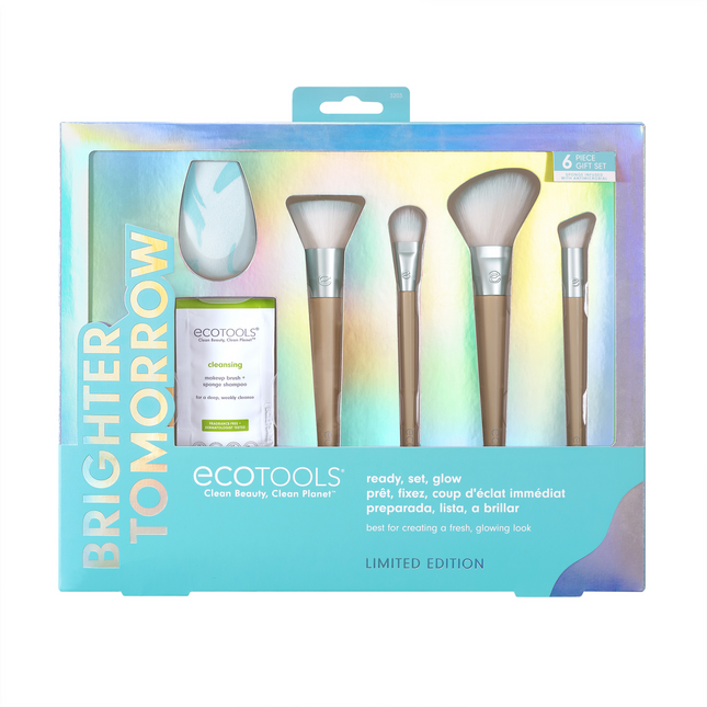 EcoTools Brighter Tomorrow Set EcoTools: EcoTools Blending – Foundation Brush + EcoTools for Women, Blending, Concealer Brush + EcoTools, Diffuse, Eyeshadow Brush + EcoTools, Brush & Sponge Cleanser Lotion, 7.39 ml +…