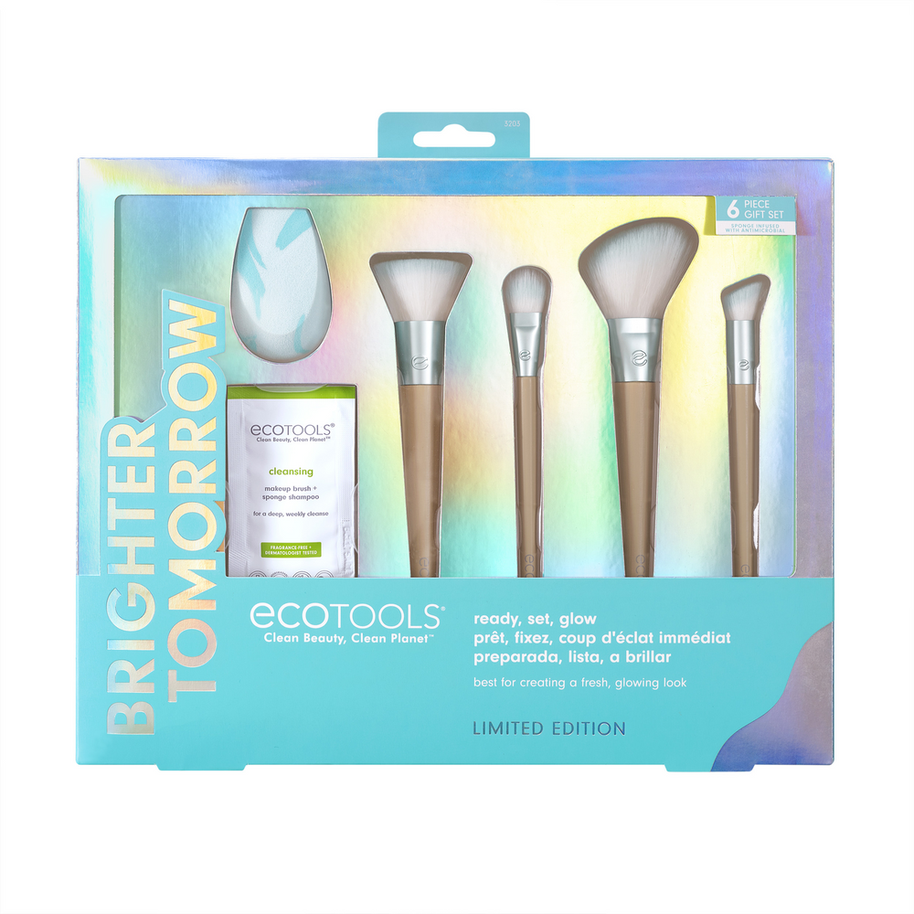 EcoTools Brighter Tomorrow Set EcoTools: EcoTools Blending – Foundation Brush + EcoTools for Women, Blending, Concealer Brush + EcoTools, Diffuse, Eyeshadow Brush + EcoTools, Brush & Sponge Cleanser Lotion, 7.39 ml +…