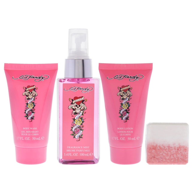 Ed Hardy Set Ed Hardy: Ed Hardy – Scented Spray for Women, 50 ml + Ed Hardy, Body Wash, 50 ml + Ed Hardy, Hydrates, Body…