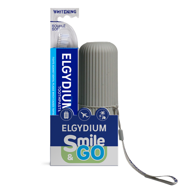 Elgydium Set Elgydium: Anti-Plaque Plaque – Body Care Set for Women, Toothpaste, 75 ml + Whitening S, Toothbrush