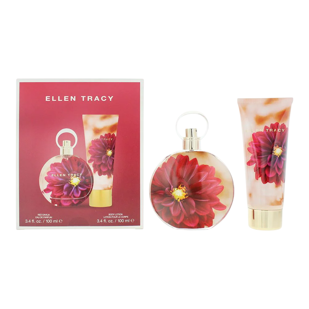 Ellen Tracy Set Ellen Tracy: Dream Florals Red Dahlia – Eau de Parfum for Women, 100 ml + Dream Florals Red Dahlia,…