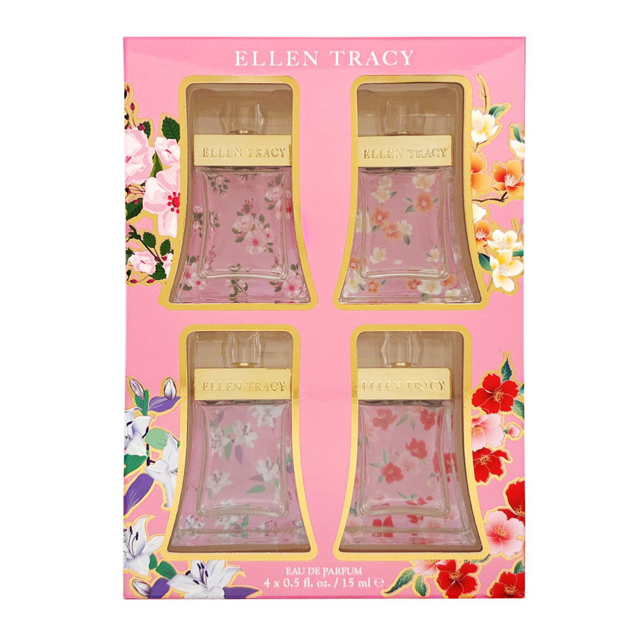 Ellen Tracy Set Ellen Tracy: Sparkling – Eau de Parfum for Women, 15 ml + Bloom, 15 ml + Dashing, 15 ml + Luminous, 15 ml