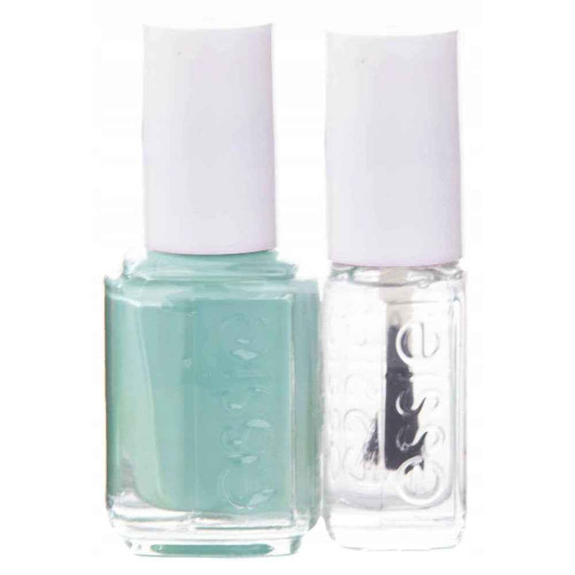 Essie Set Essie: Nail Enamel Vegan – Makeup Set for Women, Glossy Shine Finish, Nail Polish, 99, Mint Candy Apple, 13.5 ml + Nail Care - Good To Go, Top Coat, Nail Strengthening Lacquer, 5 ml