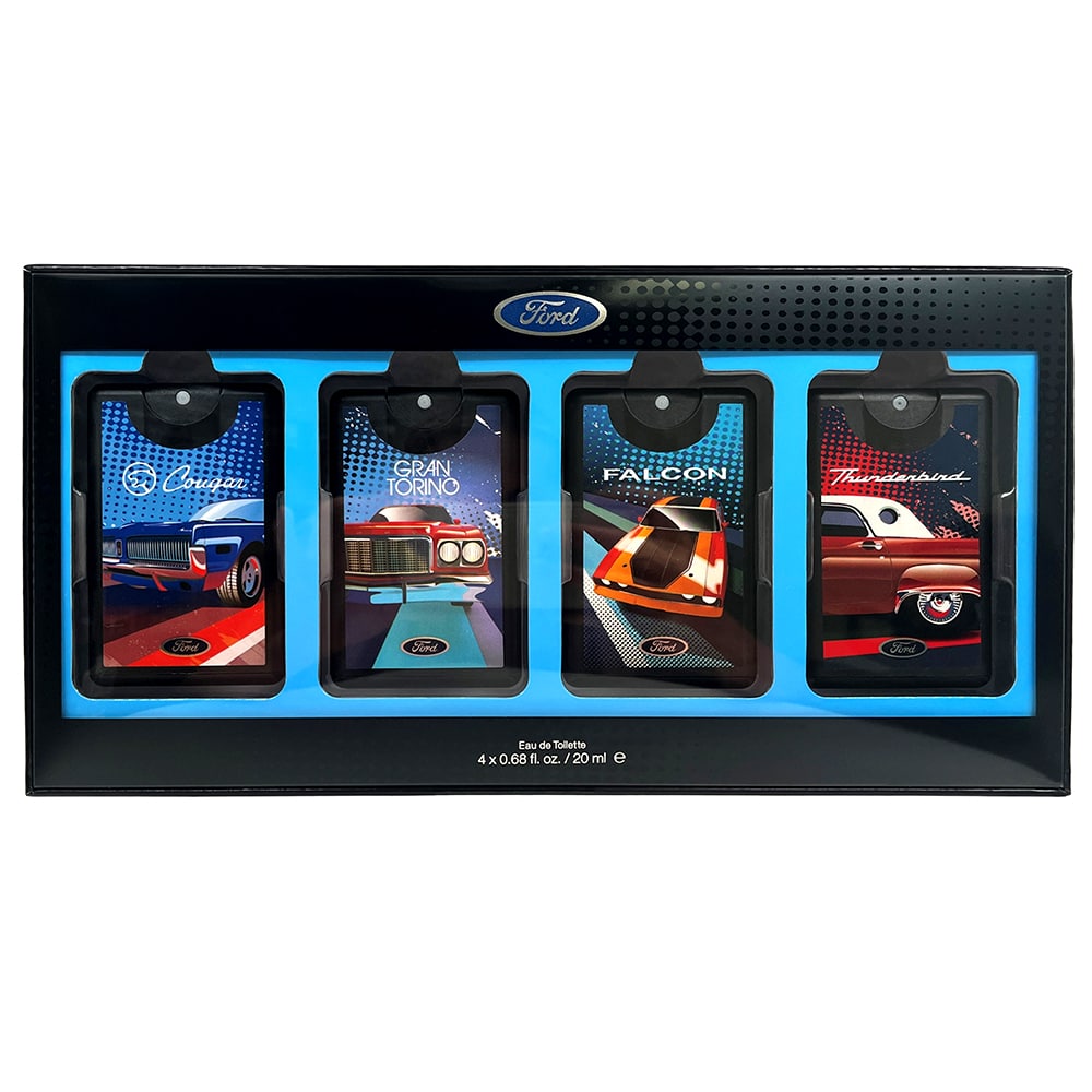 Ford Set Ford: Cougar – Eau de Toilette for Men, 20 ml + Falcon, 20 ml + Gran Torino, 20 ml + Thunderbird, 20 ml