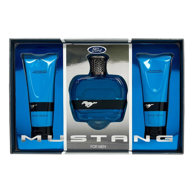 Ford Set Ford: Mustang Blue – Eau de Toilette for Men, 100 ml + Mustang Blue, Hydrating, Aftershave Balm, 100 ml + Mustang…