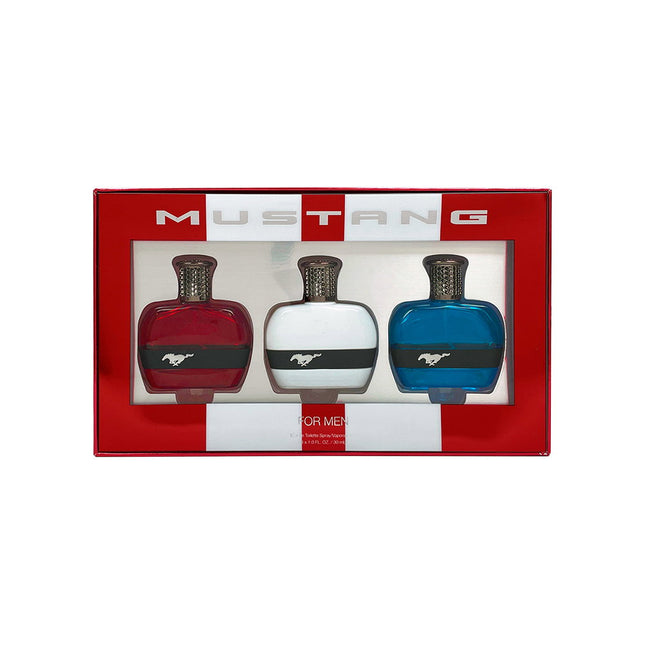 Ford Set Ford: Mustang Blue – Eau de Toilette for Men, 30 ml + Mustang Red, 30 ml + Mustang White, 30 ml