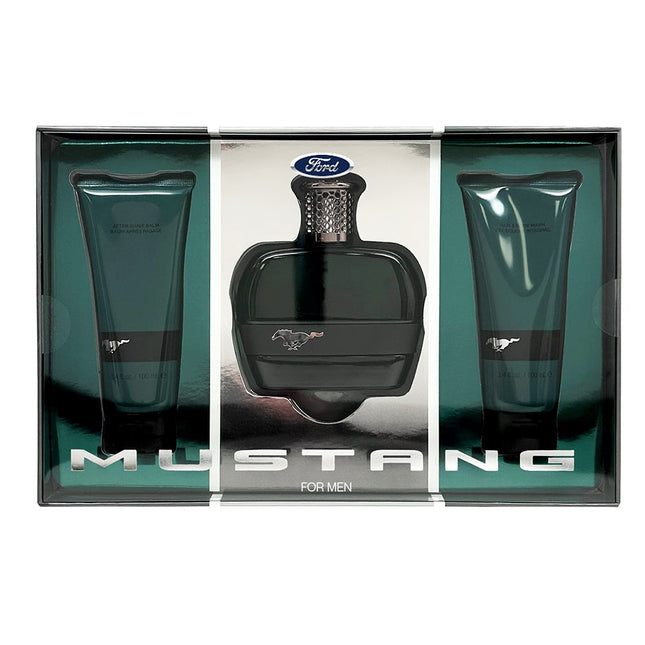 Ford Set Ford: Mustang Green – Eau de Toilette for Men, 100 ml + Mustang Green, Hydrating, Aftershave Balm, 100 ml +…