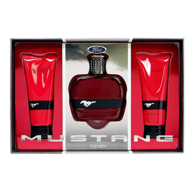 Ford Set Ford: Mustang Red – Eau de Toilette for Men, 100 ml + Mustang Red, Aftershave Balm, 100 ml + Mustang Red,…