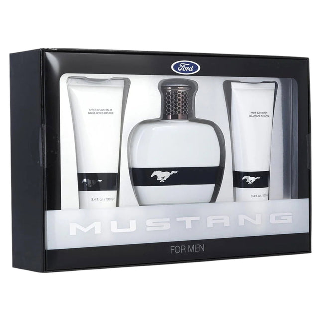 Ford Set Ford: Mustang White – Eau de Toilette for Men, 100 ml + Mustang White, Aftershave Balm, 100 ml + Mustang White,…