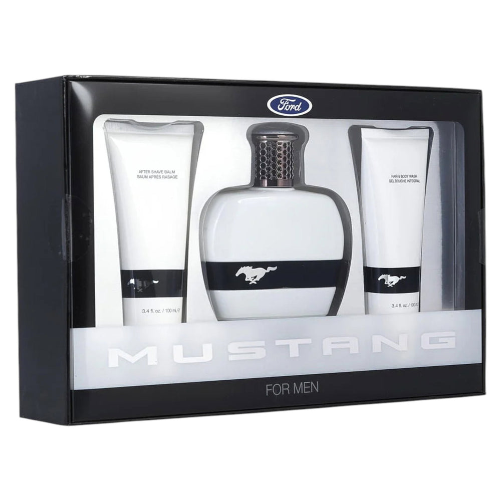 Ford Set Ford: Mustang White – Eau de Toilette for Men, 100 ml + Mustang White, Aftershave Balm, 100 ml + Mustang White,…