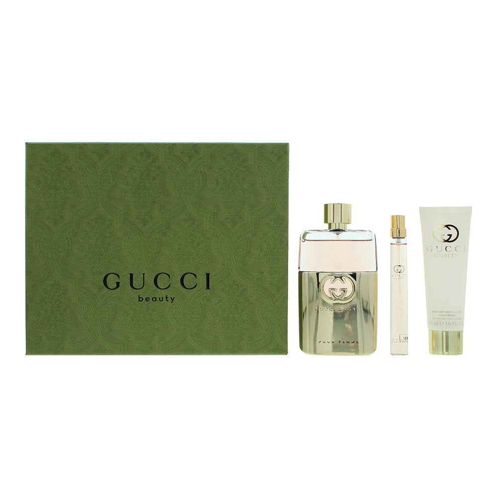 Gucci Set Gucci: Guilty – Eau de Parfum for Women, 90 ml + Guilty, 10 ml + Guilty, Moisturizing, Body Lotion, 50 ml