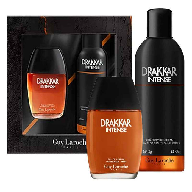 Guy Laroche Set Guy Laroche: Drakkar Noir Intense – Eau de Parfum for Men, 100 ml + Drakkar Noir Intense, Body Spray, 200 ml