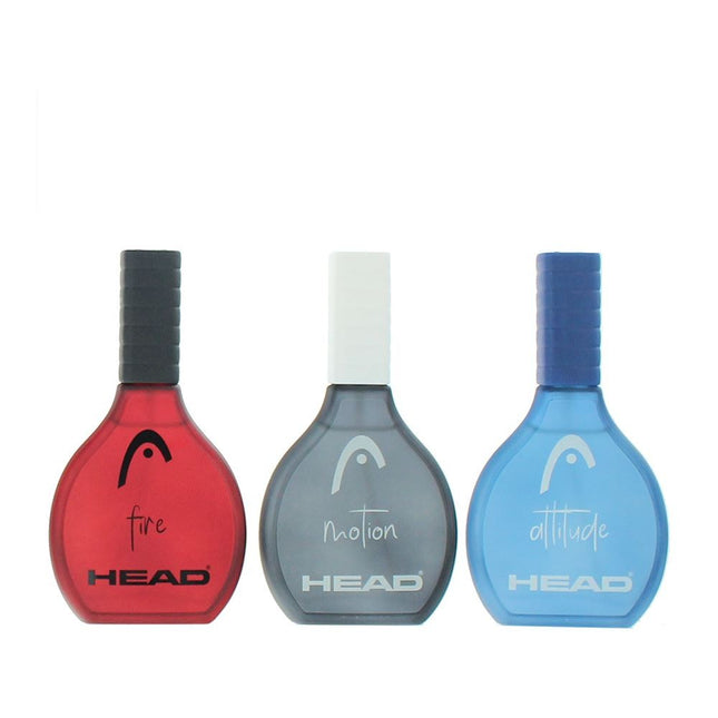 Head Set Head: Fire – Eau de Toilette for Men, 50 ml + Motion, 50 ml + Attitude, 50 ml