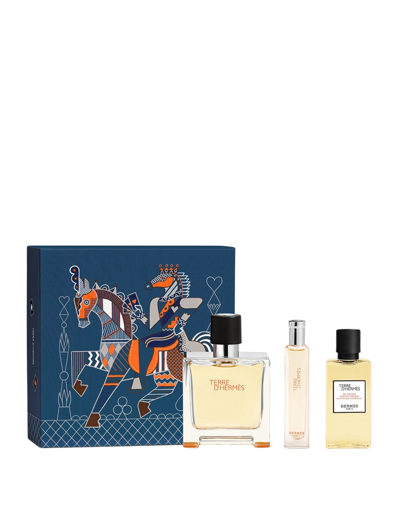 Hermes Set Hermes: Terre d'Hermes – Eau de Parfum for Men, 75 ml + Terre d'Hermes, 15 ml + Terre d'Hermes, Shower Gel, For…