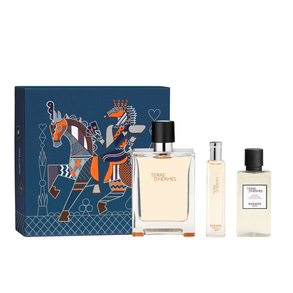 Hermes Set Hermes: Terre d'Hermes – Eau de Toilette for Men, 100 ml + Terre d'Hermes, 15 ml + Terre d'Hermes, Moisturizing,…