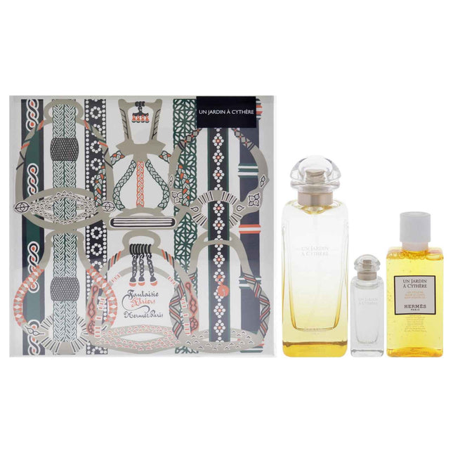 Hermes Set Hermes: Un Jardin A Cythere – Eau de Toilette for Women, 85 ml + Un Jardin A Cythere, 7.5 ml + Un Jardin A Cythere, Shower Gel, For All Skin Types, 80 ml
