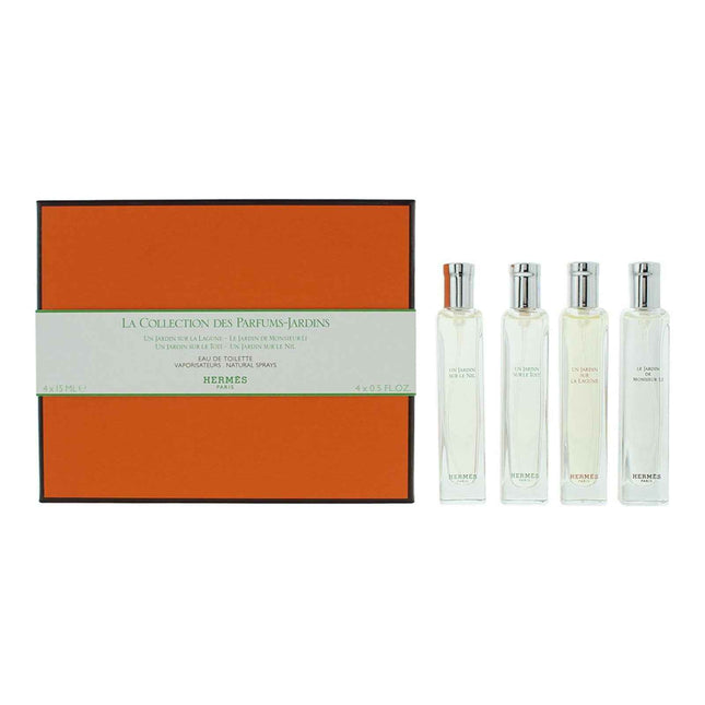 Hermes Set Hermes: Un Jardin Sur Le Nil – Eau de Toilette for Women, 15 ml + Un Jardin Sur Le Toit, 15 ml + Un Jardin Sur La Lagune, 15 ml + Le Jardin de Monsieur Li, 15 ml