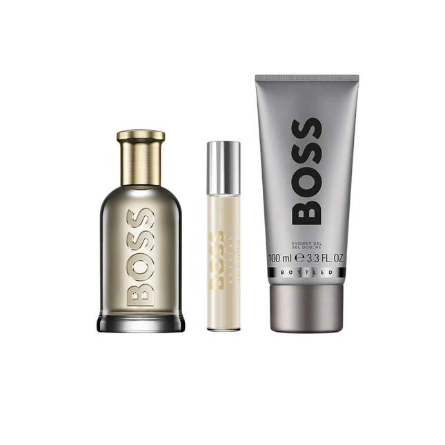 Hugo Boss Set Hugo Boss: Boss Bottled – Eau de Parfum for Men, 100 ml + Boss Bottled, 10 ml + Boss Bottled, Cleansing,…