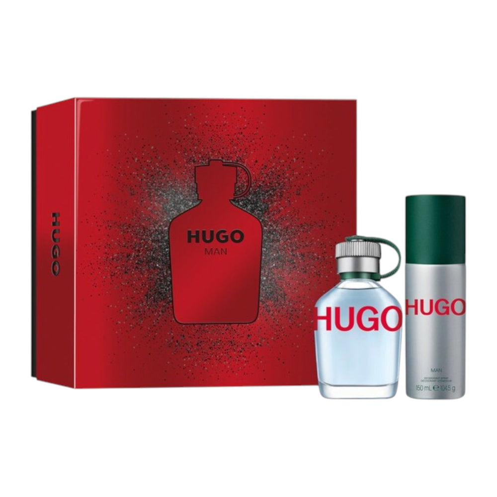 Hugo Boss Hugo Man Set Hugo Boss: Hugo Green – Eau de Toilette for Men, 75 ml + Hugo Man, Deodorant Spray, 150 ml