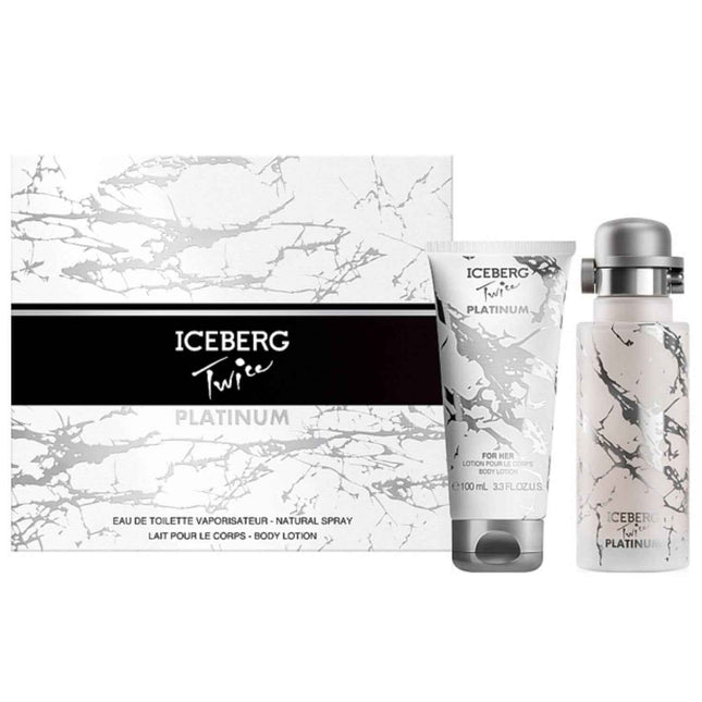 Iceberg Set Iceberg: Twice Platinum – Eau de Toilette for Women, 125 ml + Twice Platinum, Hydrating, Body Lotion, 100 ml