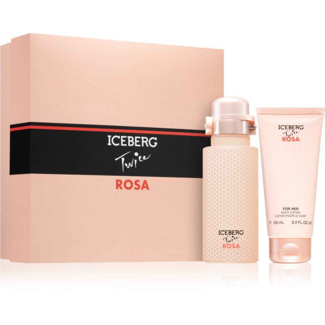 Iceberg Set Iceberg: Twice Rosa – Eau de Toilette for Women, 125 ml + Twice Rosa, Hydrating, Body Lotion, 100 ml