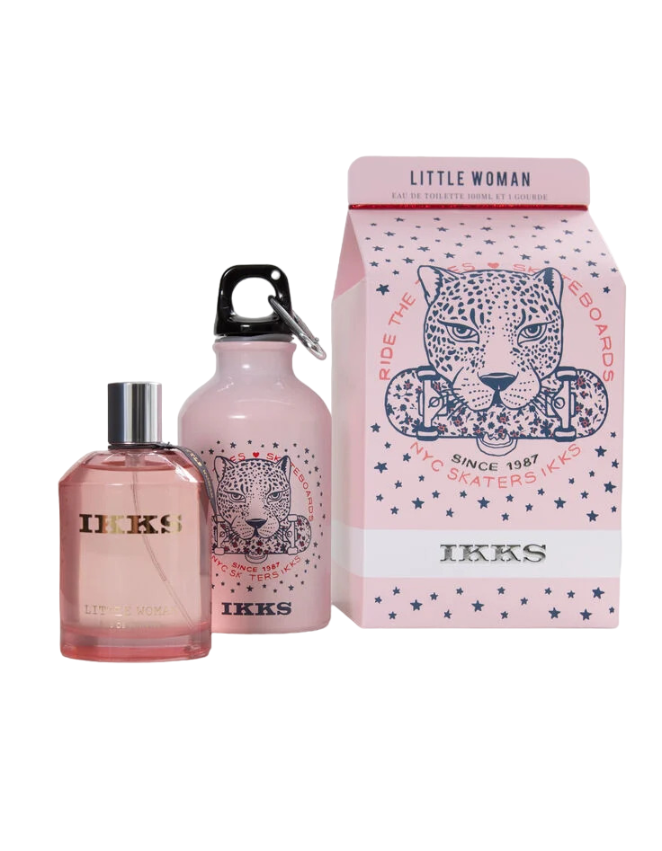 Ikks Set Ikks: Little Woman – Eau de Toilette for Women, 100 ml + Little Woman, GWP Glass Water Bottle Pink